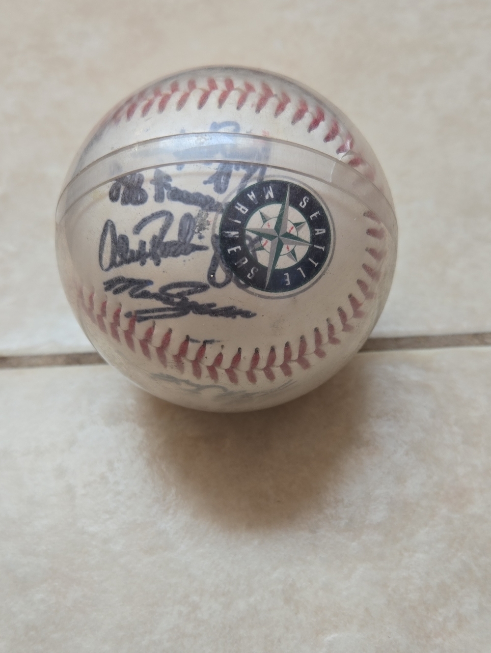 Seattle Mariners Autographed Baseball - White with Red Stitching